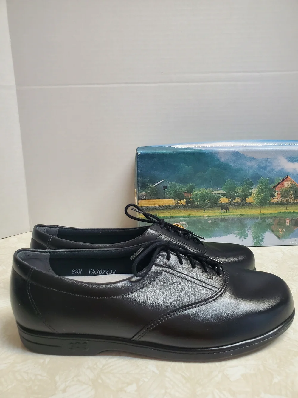 SAS Women’s Whisper Black Leather Walking Shoes